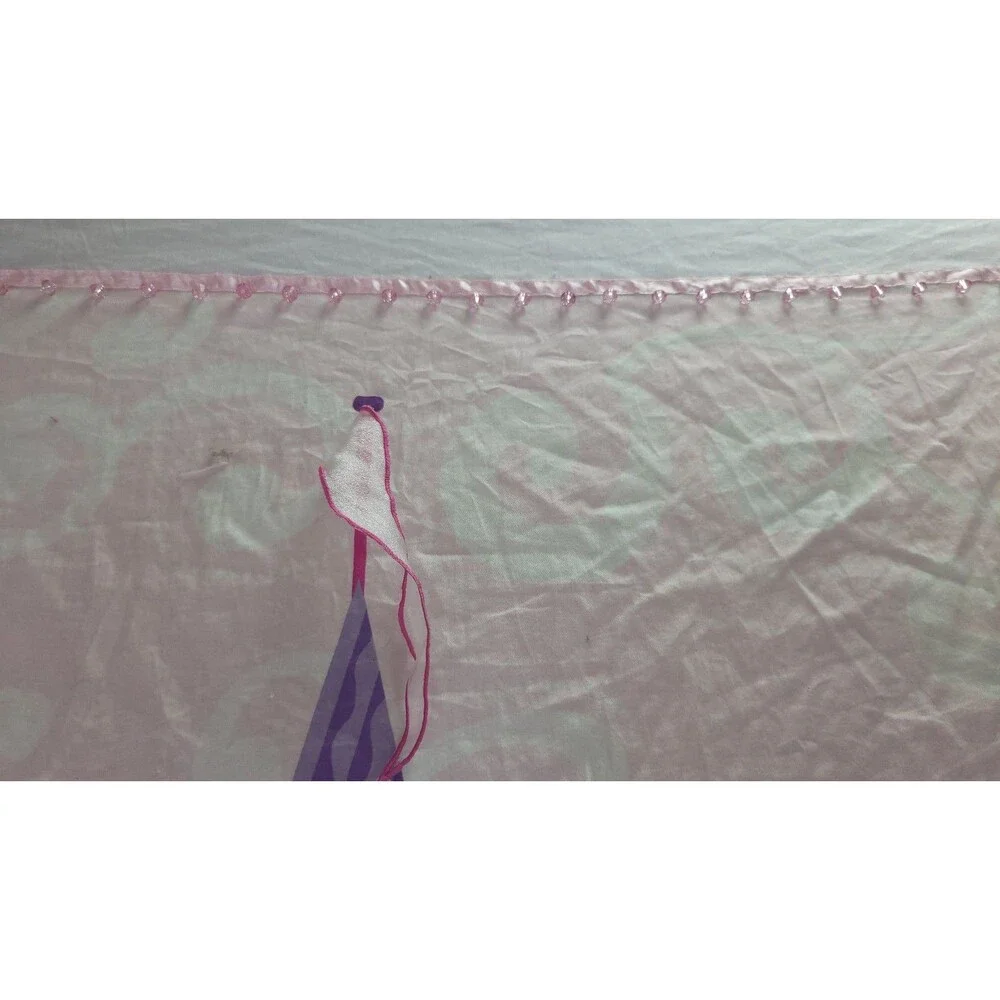 Circo Disney Princess Shower Curtain Jewel Accents 3D Castle Flags 66x68 Cotton